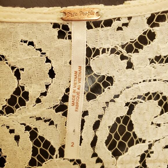 Free People cute lace cocktail mini dress size 2 - Picture 3 of 8